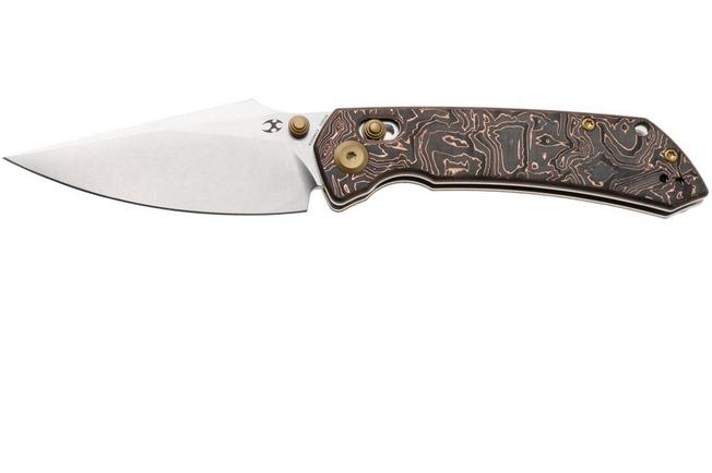 Afbeelding voor Kansept Fenrir K1034V3 Stonewashed CPM S35VN, Copper Carbon Fiber, zakmes, Greg Schob design