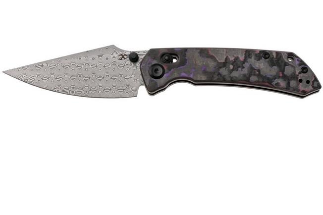 Afbeelding voor Kansept Fenrir K1034V9 Damascus, Purple Haze Fatcarbon, zakmes, Greg Schob design