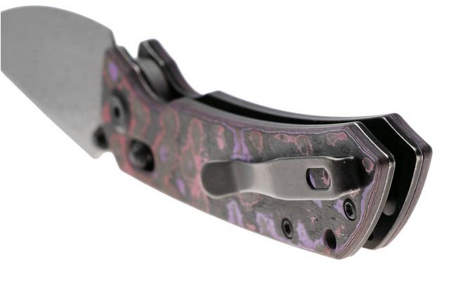 Afbeelding voor Kansept Fenrir K1034V9 Damascus, Purple Haze Fatcarbon, zakmes, Greg Schob design