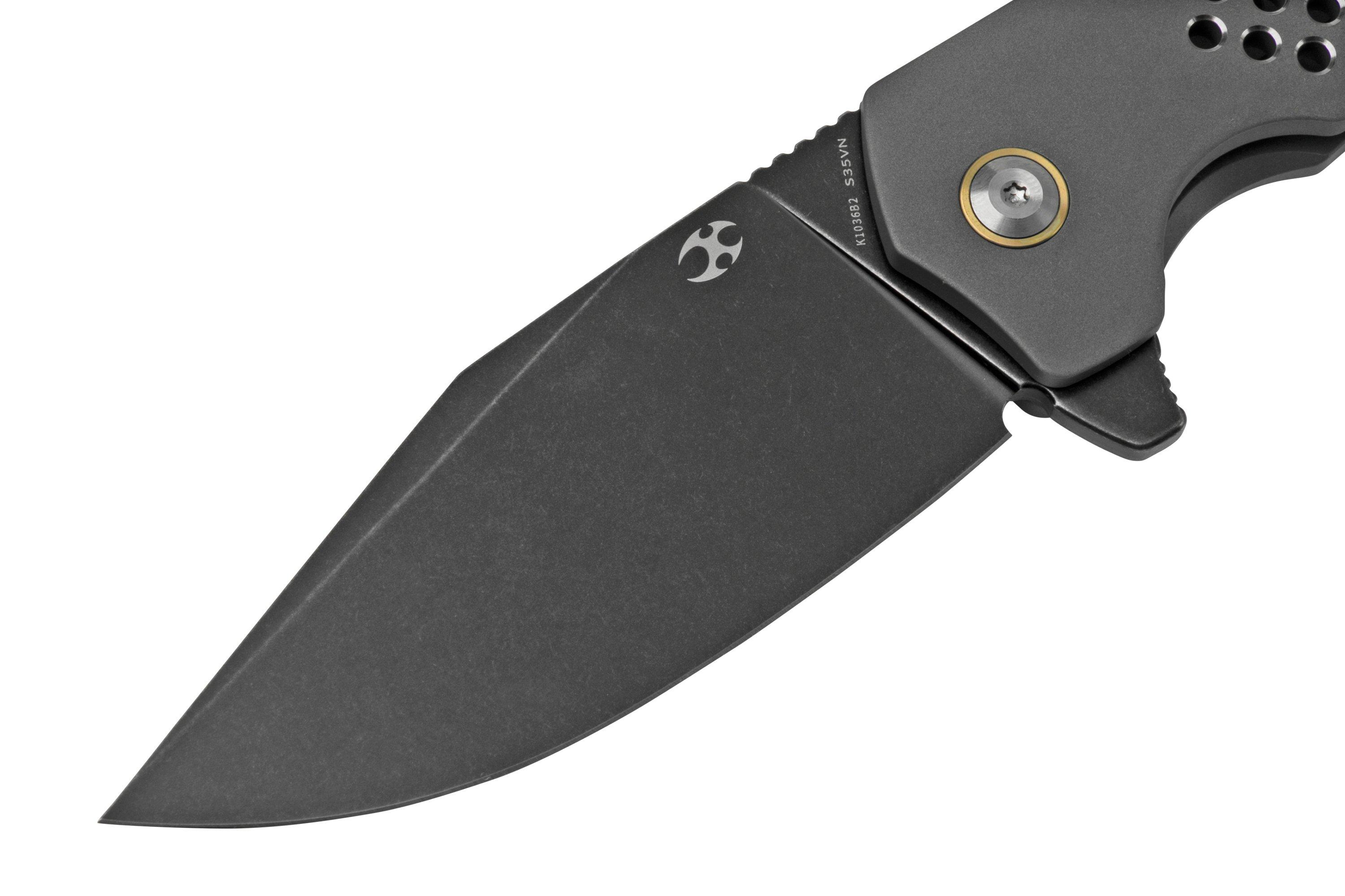Kansept Entity K1036B2 Black, Silicon Carbided Titanium pocket knife ...