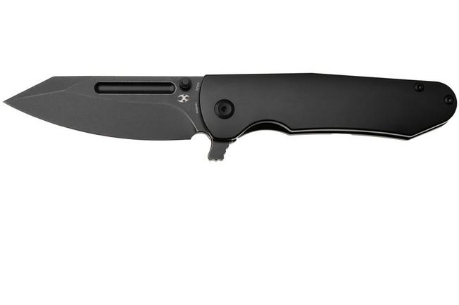 Afbeelding voor Kansept Superhawk K1084A1, Blackwashed CPM S35VN, Black Anodized Titanium zakmes, Warhawk Knives design