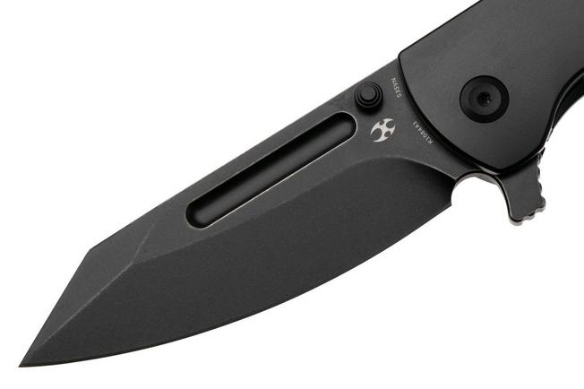 Afbeelding voor Kansept Superhawk K1084A1, Blackwashed CPM S35VN, Black Anodized Titanium zakmes, Warhawk Knives design