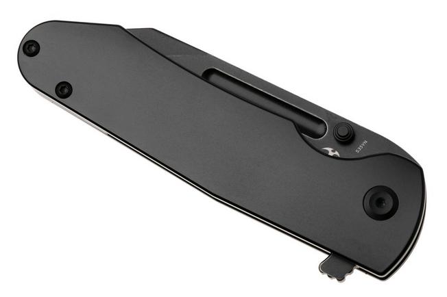 Afbeelding voor Kansept Superhawk K1084A1, Blackwashed CPM S35VN, Black Anodized Titanium zakmes, Warhawk Knives design