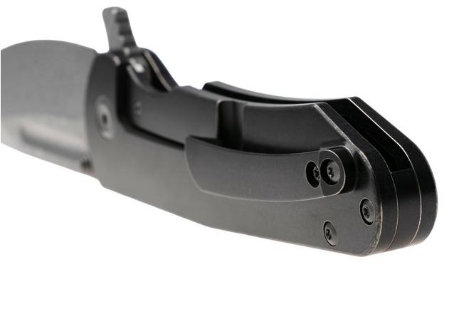 Afbeelding voor Kansept Superhawk K1084A3, Damascus Steel, Black Titanium zakmes, Warhawk Knives design 