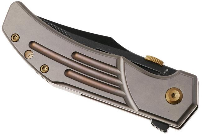 Afbeelding voor Kansept Orion K1089A5, Milled Blackwashed CPM S35VN, Bronze Anodized Titanium zakmes, JB Stout design