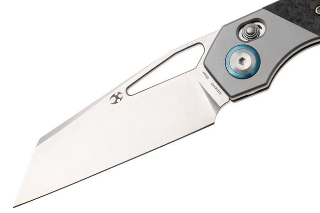Immagine per Kansept QTRO K1118VA3 Stonewashed Elmax, Beadblasted Titanium, Copper Carbon Fiber Inlay, coltellino tascabile, design di Luft Concepts