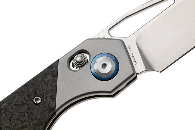 Immagine per Kansept QTRO K1118VA3 Stonewashed Elmax, Beadblasted Titanium, Copper Carbon Fiber Inlay, coltellino tascabile, design di Luft Concepts