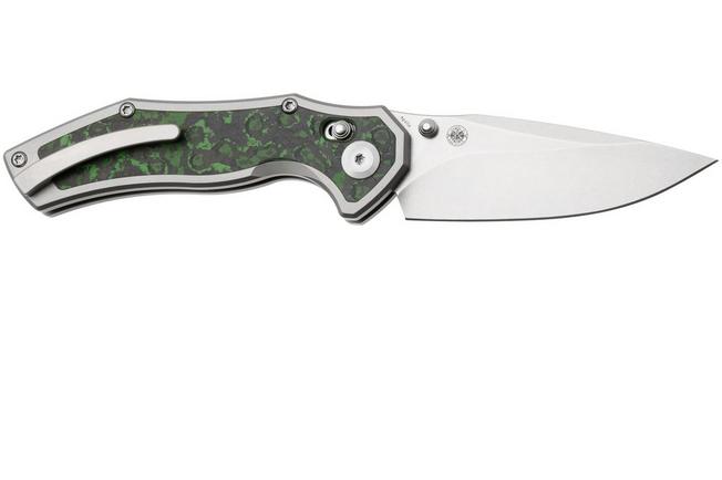 Afbeelding voor Kansept Apollo K2107V1, Stonewashed  CPM S35VN, Grey Titanium, Jungle Carbon Fiber zakmes, Jeandre Mostert design