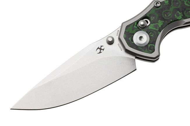 Afbeelding voor Kansept Apollo K2107V1, Stonewashed  CPM S35VN, Grey Titanium, Jungle Carbon Fiber zakmes, Jeandre Mostert design