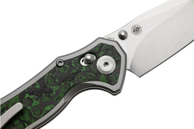 Afbeelding voor Kansept Apollo K2107V1, Stonewashed  CPM S35VN, Grey Titanium, Jungle Carbon Fiber zakmes, Jeandre Mostert design