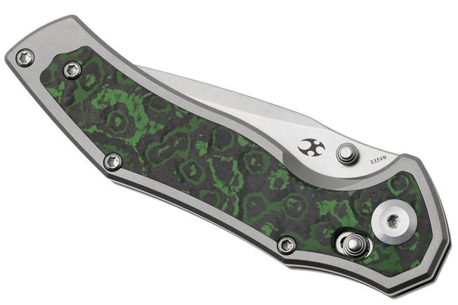 Afbeelding voor Kansept Apollo K2107V1, Stonewashed  CPM S35VN, Grey Titanium, Jungle Carbon Fiber zakmes, Jeandre Mostert design