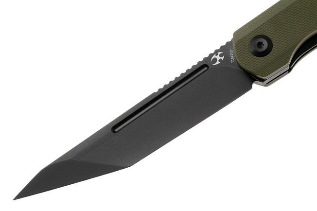 Image pour Kansept Prickle T1012T2 Black TiCN-Coated 154CM Tanto, Green G10, couteau de poche, Max Tkachuk design