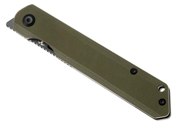 Image pour Kansept Prickle T1012T2 Black TiCN-Coated 154CM Tanto, Green G10, couteau de poche, Max Tkachuk design