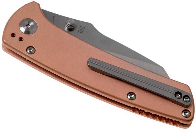 Otter Mercator 10-736 RG Large Brass Carbon Pocket clip, pocket knife