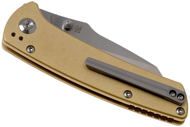 Kansept Main Street T1015B6 Brass pocket knife, Dirk Pinkerton 