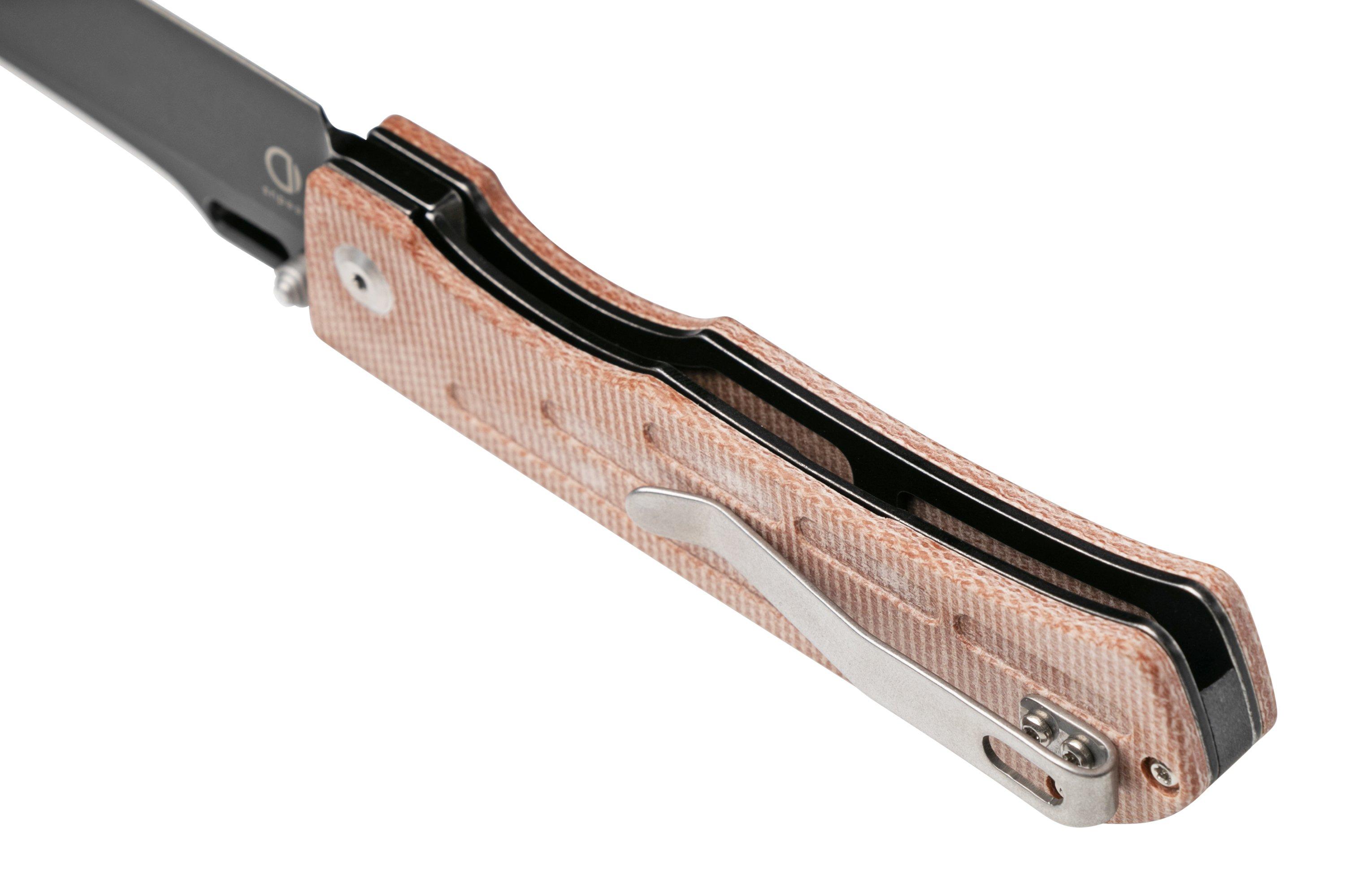 Kansept Reedus T1041A5 Black, Brown Micarta pocket knife, Dmitry