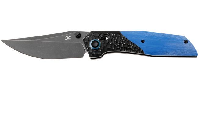 Afbeelding voor Kansept Deadite T1081V2 Blackwashed 154CM, Blackwash Aluminum Blue G10, zakmes, Tuffknives design