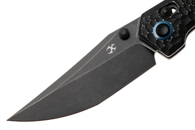 Afbeelding voor Kansept Deadite T1081V2 Blackwashed 154CM, Blackwash Aluminum Blue G10, zakmes, Tuffknives design
