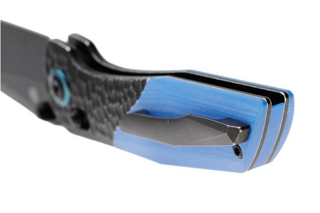 Afbeelding voor Kansept Deadite T1081V2 Blackwashed 154CM, Blackwash Aluminum Blue G10, zakmes, Tuffknives design