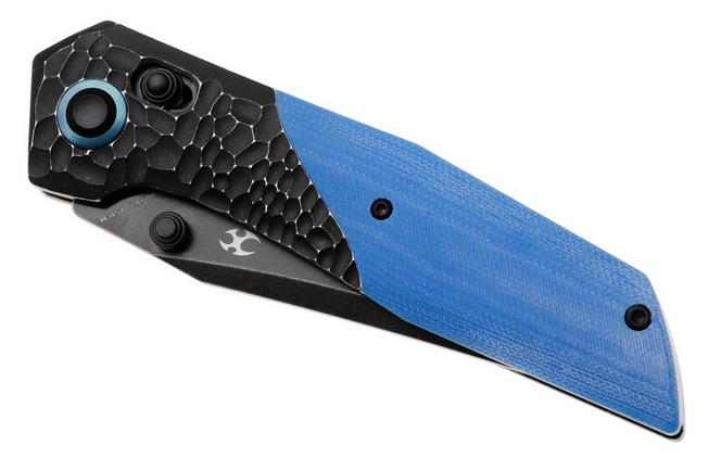 Afbeelding voor Kansept Deadite T1081V2 Blackwashed 154CM, Blackwash Aluminum Blue G10, zakmes, Tuffknives design