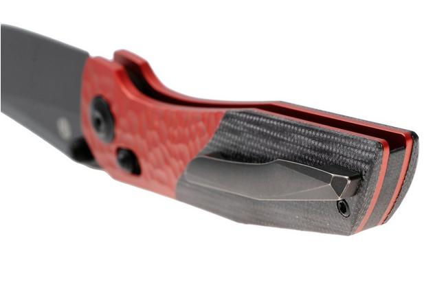 Afbeelding voor Kansept Deadite T1081V3 Blackwashed 154CM, Red Aluminum Black Micarta, zakmes, Tuffknives design