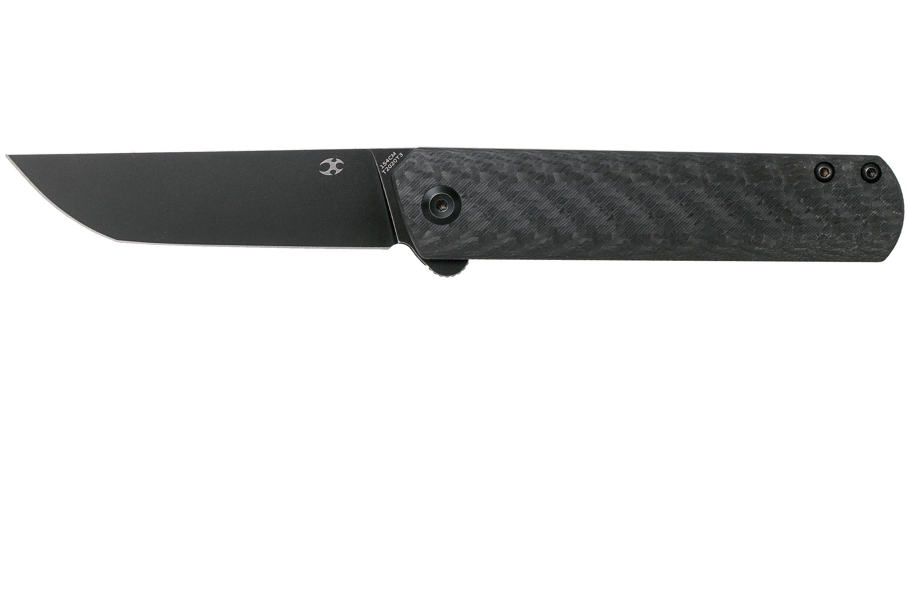 Kansept Foosa T2020T3 Black, Twill Carbon fibre pocket knife, Rolf