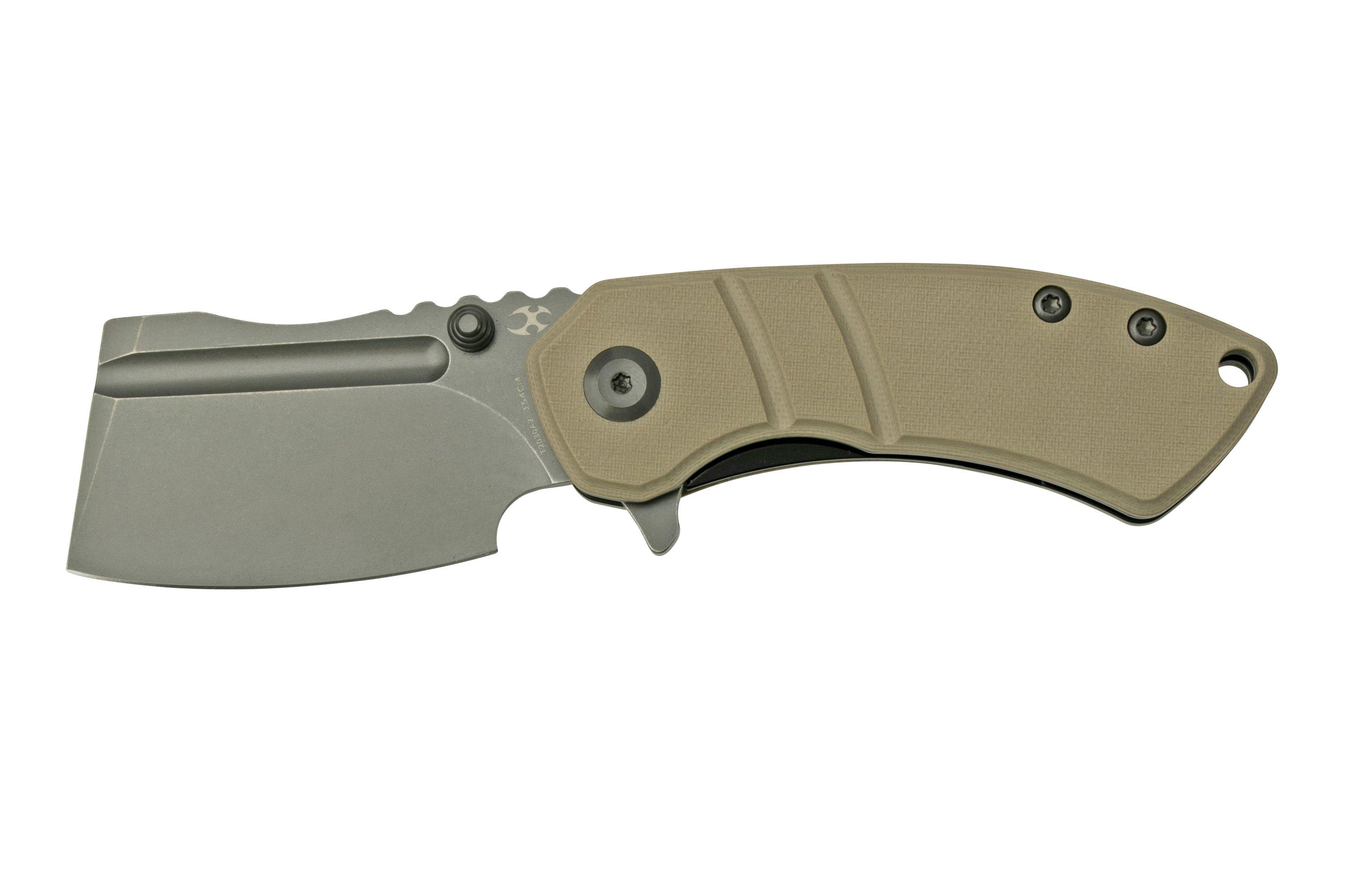 Kansept Korvid M T2030A2 Black, Sand G10 pocket knife, Justin Koch