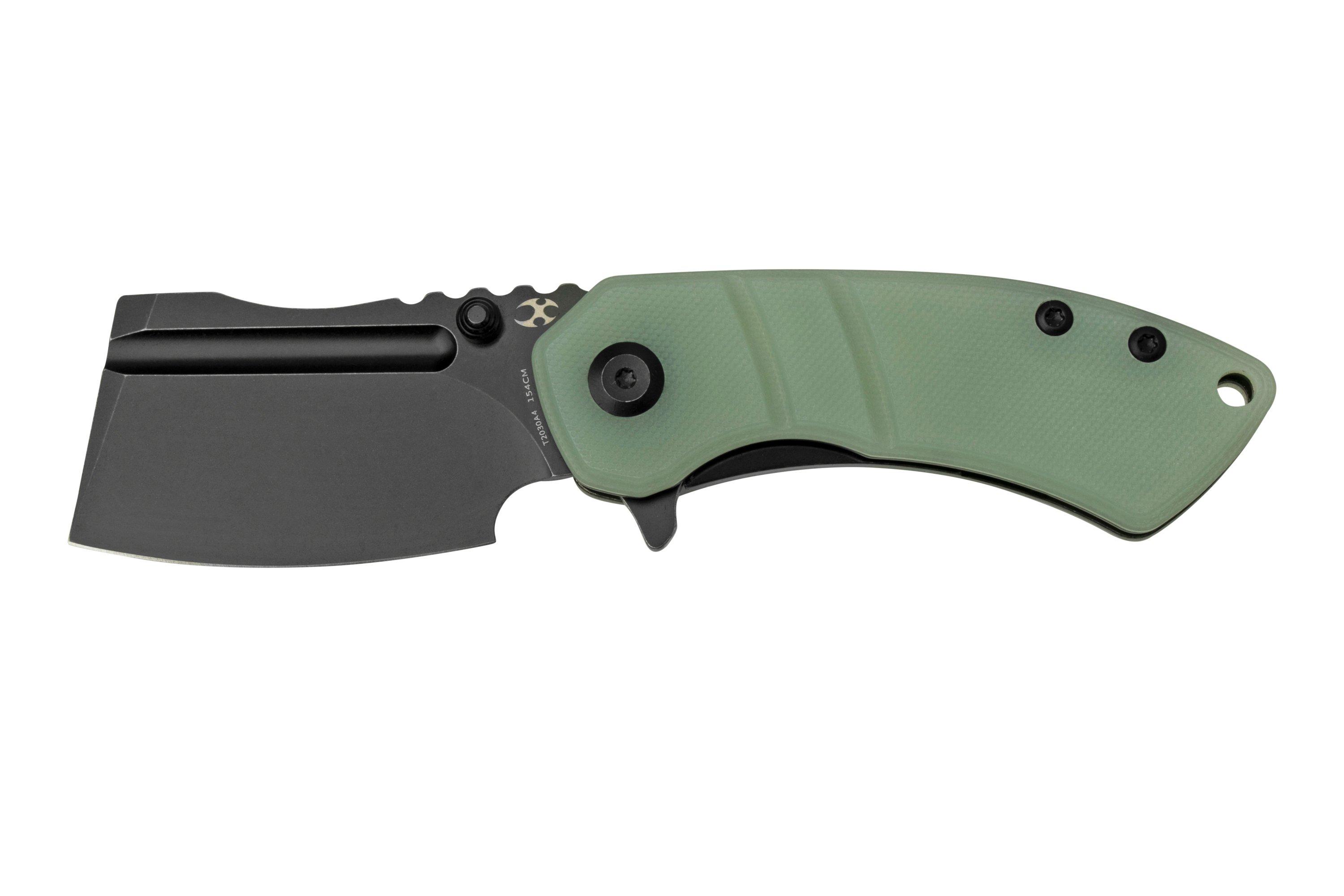Kansept Korvid M T2030A4 Black, Jade G10 pocket knife, Justin Koch