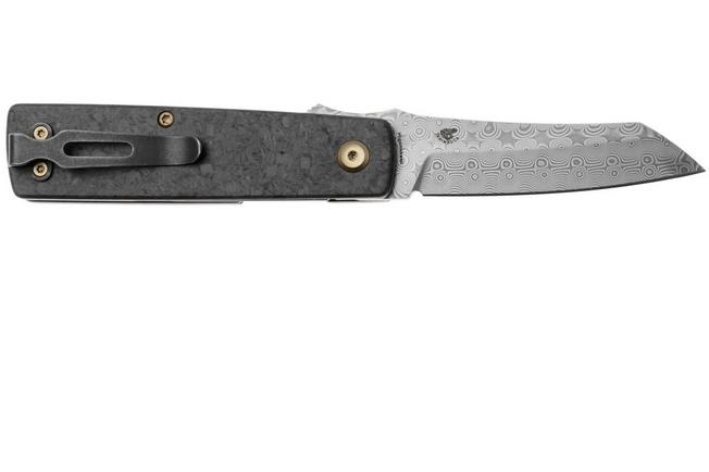 Afbeelding voor Kansept Higonokami T2135A1 Damascus, Shred Carbon Fiber, zakmes, Goran Mihajlovic design