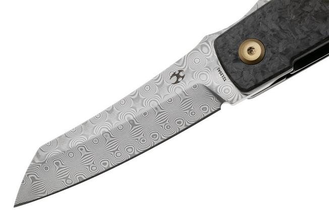 Afbeelding voor Kansept Higonokami T2135A1 Damascus, Shred Carbon Fiber, zakmes, Goran Mihajlovic design