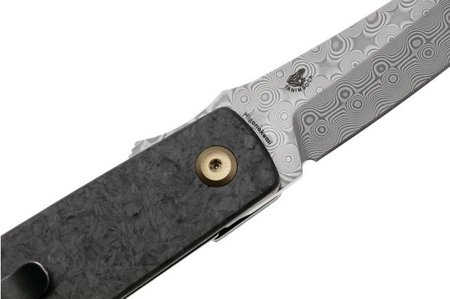 Afbeelding voor Kansept Higonokami T2135A1 Damascus, Shred Carbon Fiber, zakmes, Goran Mihajlovic design