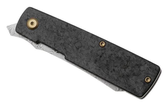 Afbeelding voor Kansept Higonokami T2135A1 Damascus, Shred Carbon Fiber, zakmes, Goran Mihajlovic design