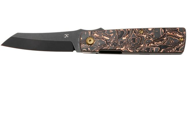 Afbeelding voor Kansept Higonokami T2135A2 Blackwashed 154CM, Copper Carbon Fiber, zakmes, Goran Mihajlovic design