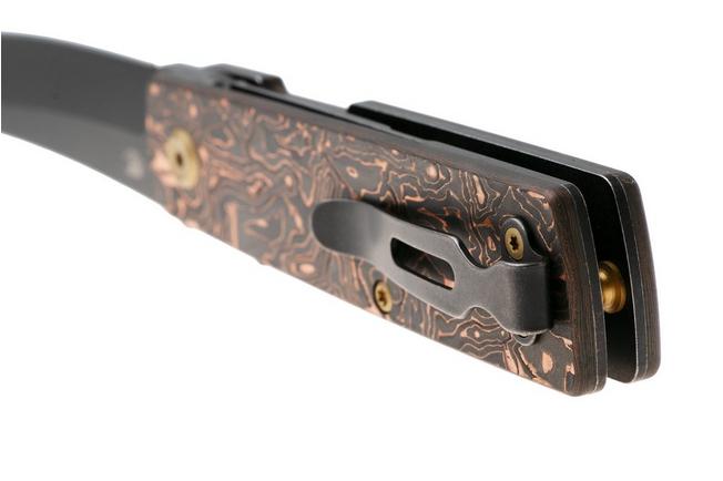 Afbeelding voor Kansept Higonokami T2135A2 Blackwashed 154CM, Copper Carbon Fiber, zakmes, Goran Mihajlovic design