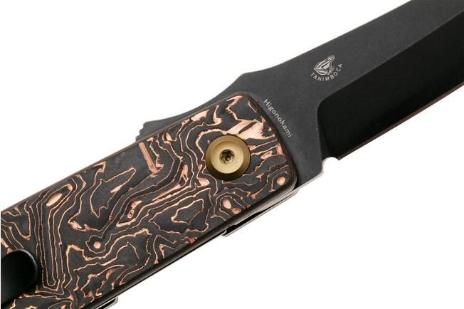 Afbeelding voor Kansept Higonokami T2135A2 Blackwashed 154CM, Copper Carbon Fiber, zakmes, Goran Mihajlovic design