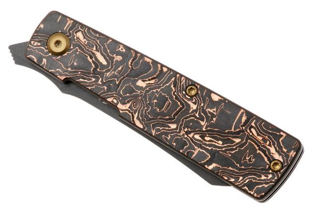 Afbeelding voor Kansept Higonokami T2135A2 Blackwashed 154CM, Copper Carbon Fiber, zakmes, Goran Mihajlovic design