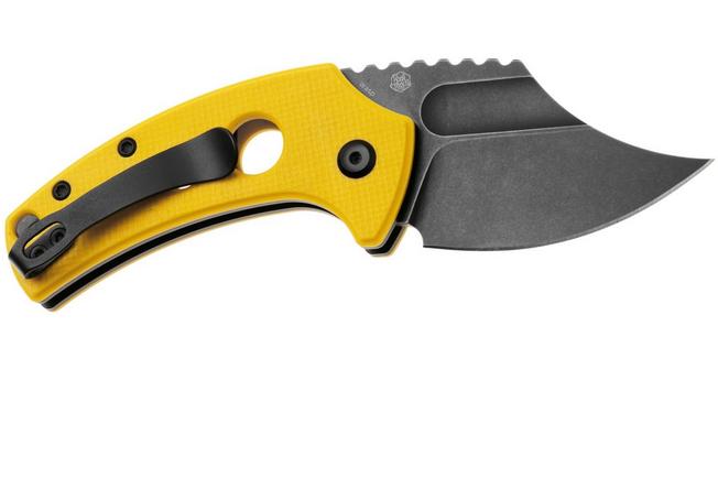 Afbeelding voor Kansept Wasp T2144F4 Blackwashed 154CM, Yellow G10, zakmes, Koch Tools design
