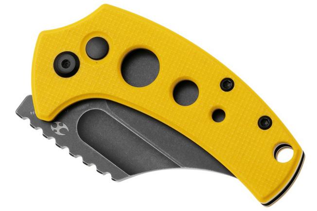 Afbeelding voor Kansept Wasp T2144F4 Blackwashed 154CM, Yellow G10, zakmes, Koch Tools design