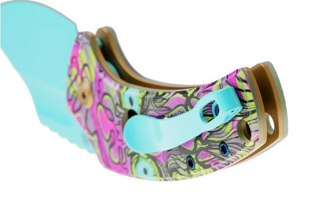 Afbeelding voor Kansept Wasp T2144F5 Light Blue 154CM, Jade G10 Purple Undead, zakmes, Koch Tools design