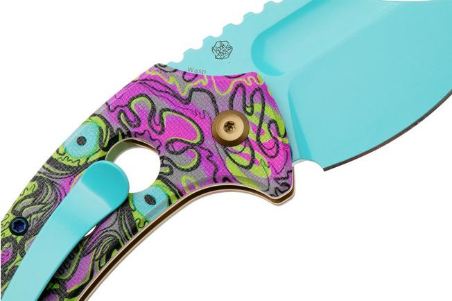 Afbeelding voor Kansept Wasp T2144F5 Light Blue 154CM, Jade G10 Purple Undead, zakmes, Koch Tools design