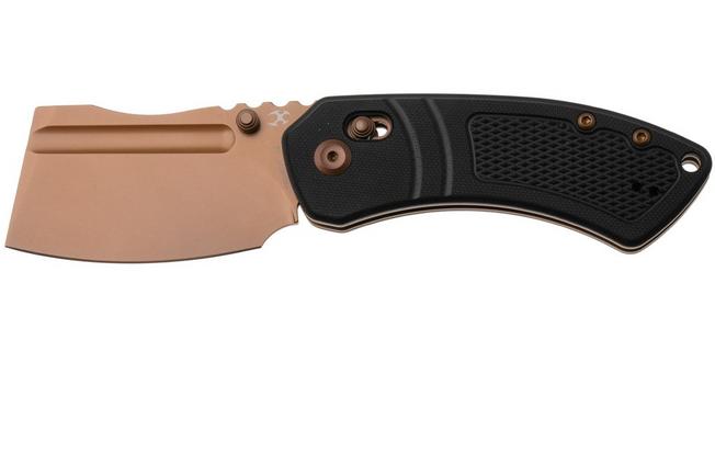 Afbeelding voor Kansept Korvid V TE2030V1, Rose Gold D2, Diamond Pattern Black G10 zakmes, Justin Koch design