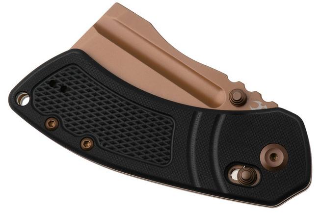 Afbeelding voor Kansept Korvid V TE2030V1, Rose Gold D2, Diamond Pattern Black G10 zakmes, Justin Koch design