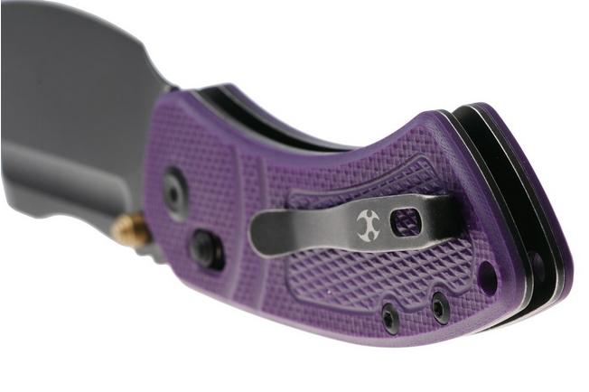 Afbeelding voor Kansept Korvid V TE2030V3, Blackwashed D2, Diamond Pattern Purple G10 zakmes, Justin Koch design