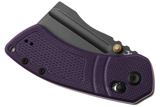 Afbeelding voor Kansept Korvid V TE2030V3, Blackwashed D2, Diamond Pattern Purple G10 zakmes, Justin Koch design