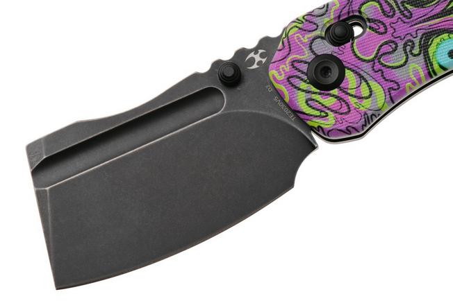 Afbeelding voor Kansept Korvid V TE2030V5, Blackwashed D2, Purple Undead Jade G10 zakmes, Justin Koch design