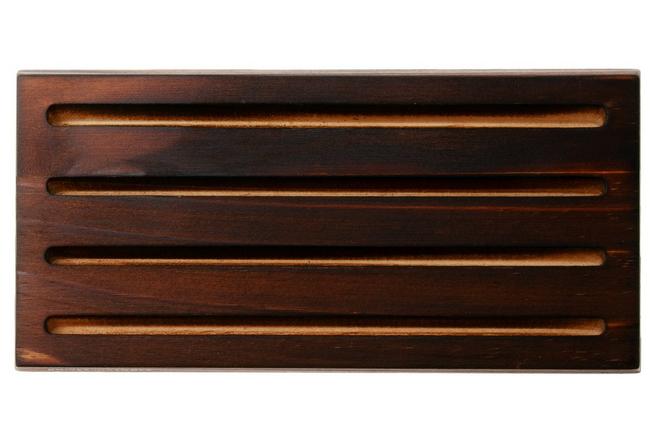 Afbeelding voor Knivesandtools Coin Display, Burned Pinewood, munten display
