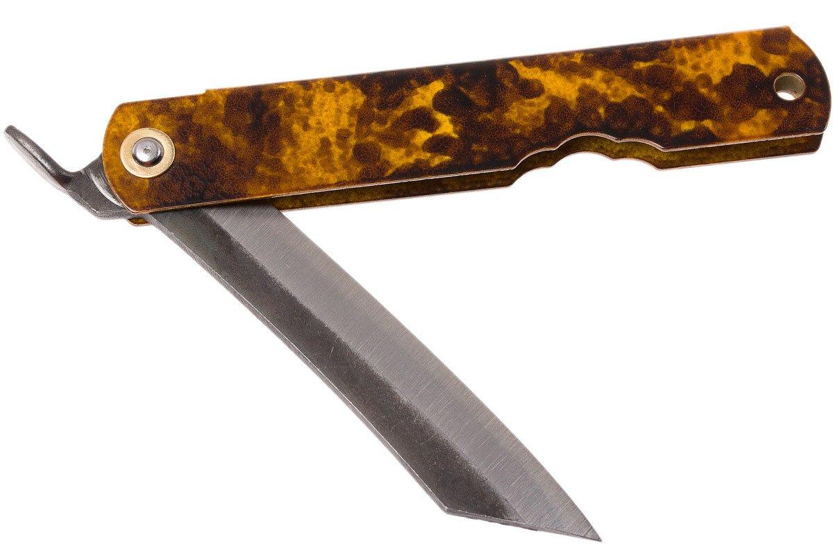 Higonokami pocket knife 7,4 cm SPE2, SKcarbon steel, tortoise shell