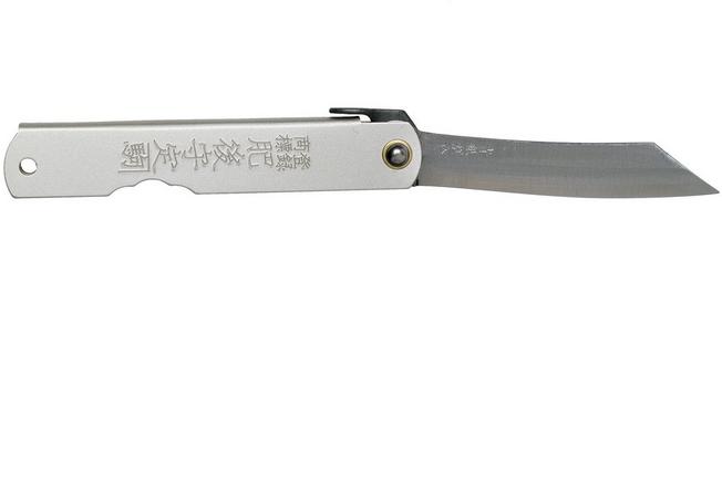 Image for Higonokami pocket knife 7.3 cm HIGOC10, Blue paper steel, Silver Matte Steel