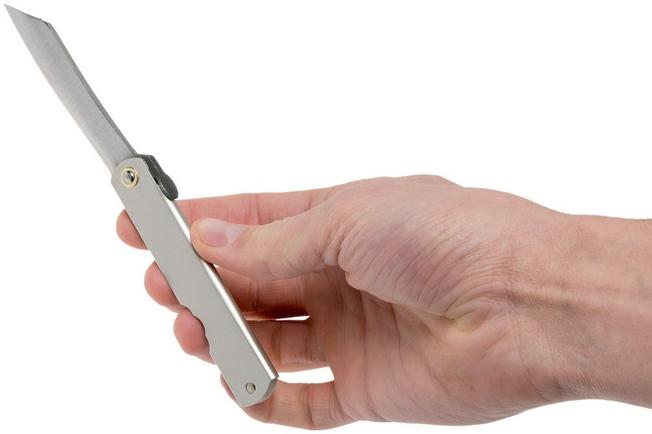 Image for Higonokami pocket knife 7.3 cm HIGOC10, Blue paper steel, Silver Matte Steel