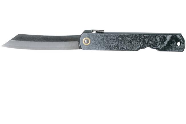 Higonokami coltello da tasca 7.3 cm HIGOC3B, Blue paper steel, Grey Black  Glitter